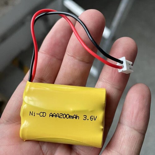 创科镍镉Ni-CD AAA200mAh 3.6V 充电电池组 应急灯消防灯黄色电池