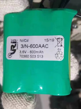 注塑机充电电池 VRI  Ni/Cd 3/N-600AAC 3.6V-600mAh 70360503513