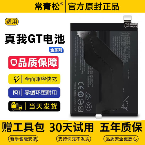 适用Realme真我GTneo5pro大师2探索版3闪速版原装6se/6T手机电池