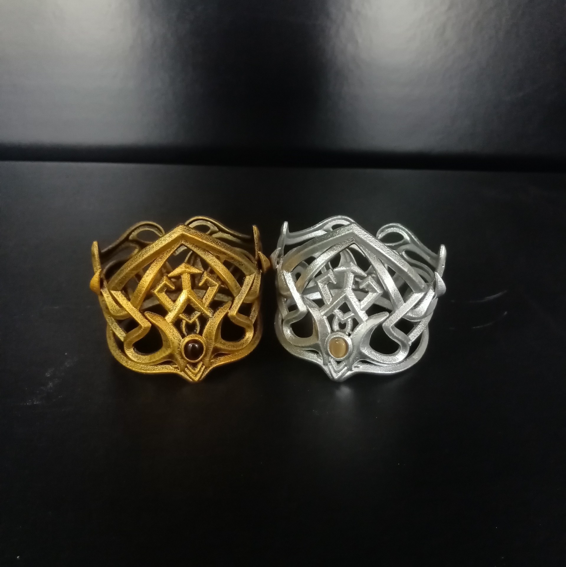 古风3d树脂冠皇族公子大臣发冠汉服男冠百搭复古金银色宫廷男冠