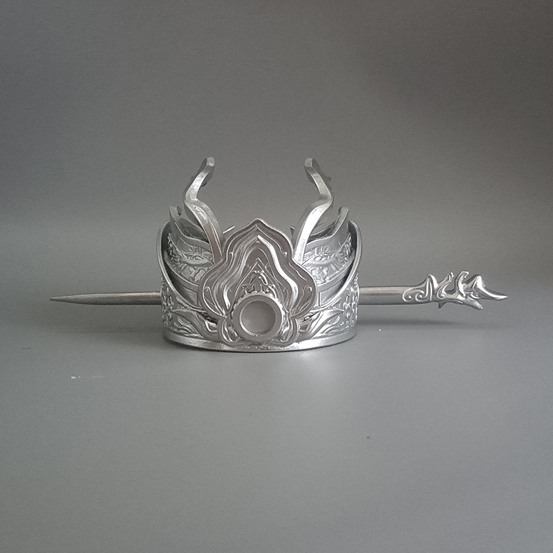 汉服古装神界仙域魔法架空历史还原男女发冠头饰金银色3d打印