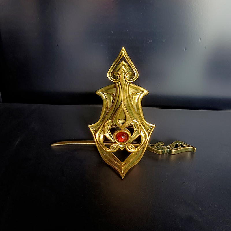 仿天涯明月刀cos角色太白bjd游戏古装束发发冠五金铸铜合金仿玉