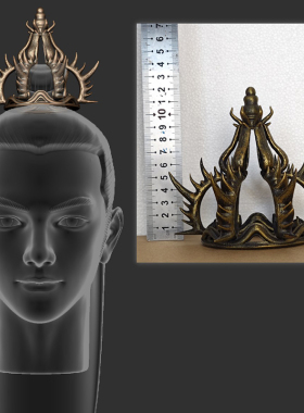 妖僧六扇门特异人员角色头冠发饰