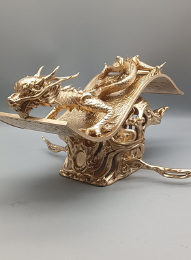 动漫角色皇帝女帝冕冠凤冠头饰影视道具仙侠玄幻龙凤发饰龙凤呈祥