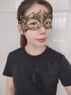 古风汉服配饰万圣节情侣男女套装半脸面具简约百搭眼罩