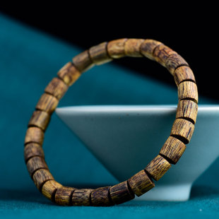 10年老料 天然野生惠东绿奇楠7mm随行沉香手串钻甜蜜香保真香气浓