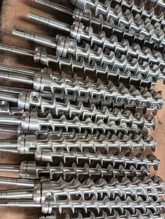 定制304不锈钢螺杆挤料喂料输送料螺杆尼龙螺旋叶片送料螺杆配件