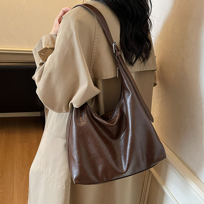 高级感复古托特包通勤单肩斜挎包