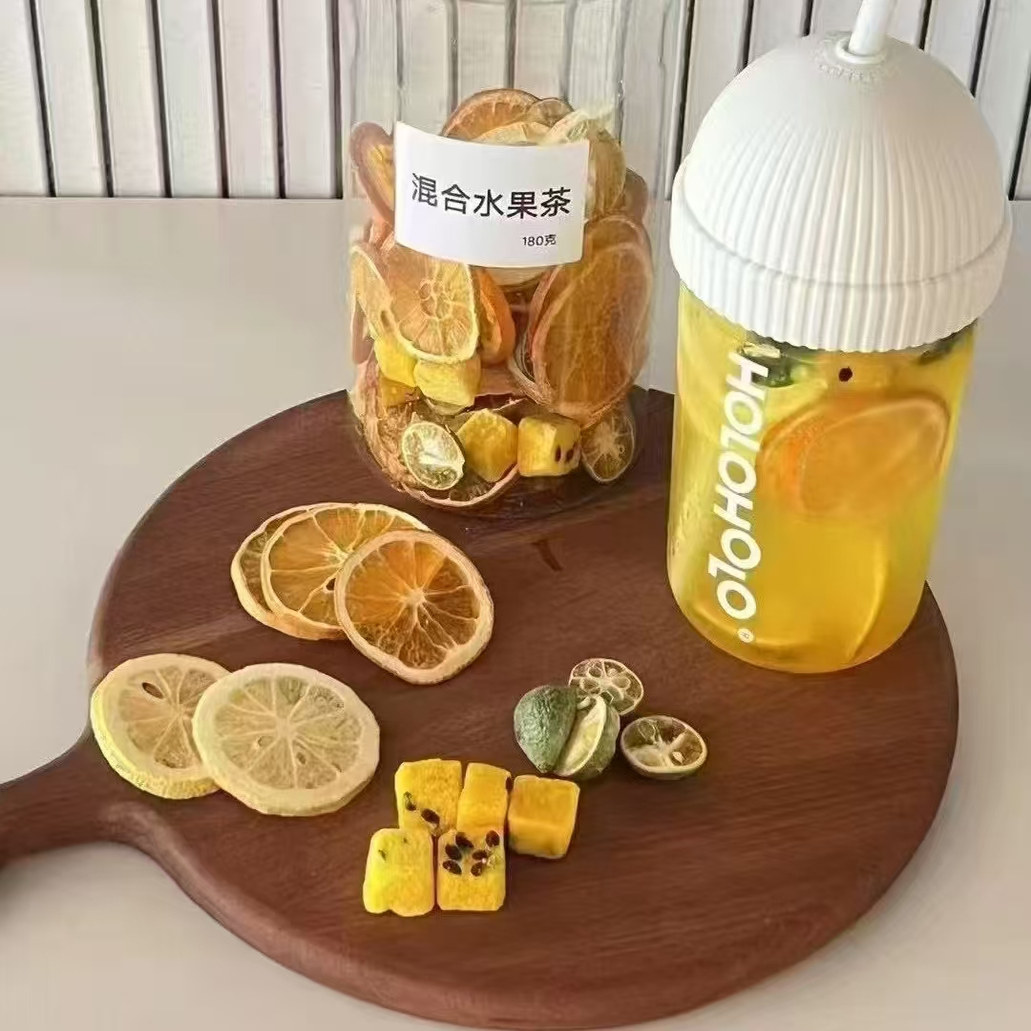 混合水果干青桔柠檬百香果100g罐装多口味冲饮夏季冷泡水果茶组合