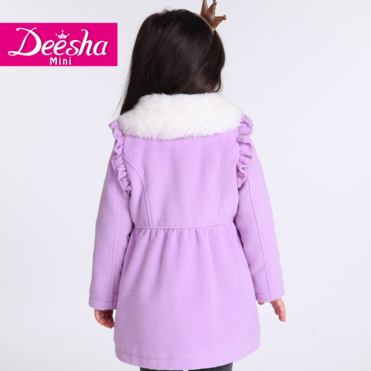 Manteau pour fille DEESHA MINI en mélange - Ref 2161568 Image 3