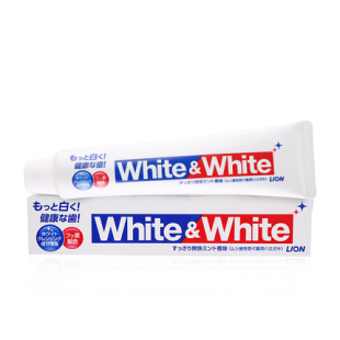 清爽薄荷味 White﹠White牙膏150g 日本原装 进口狮王LION