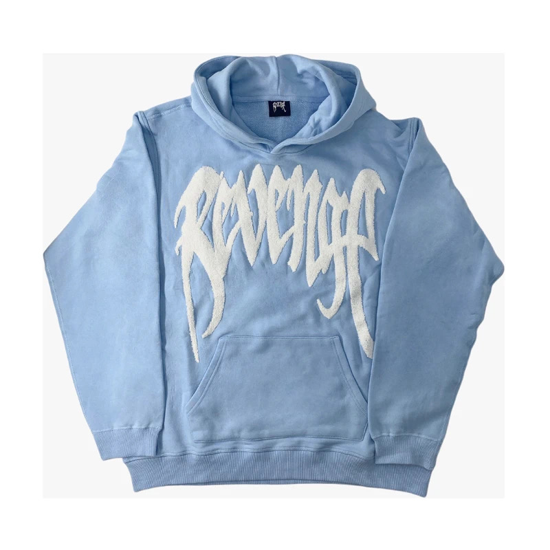 Revenge Plush Hoodie 毛巾绒帽衫北卡蓝卫衣男女宽松外套