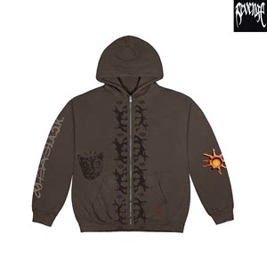 Travis Scott Reverse Dog Zip UP Hoodie反向狗拉链帽衫ts卫衣