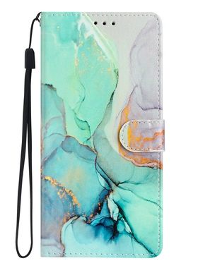 绿色大理石适用苹果16/15/14/13/12/11promax/XR翻盖手机壳6s皮套78plus