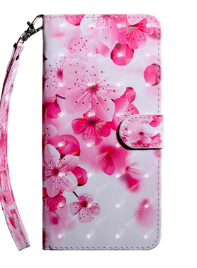 红色小花适用苹果16/15/14/13/12/11promax/xr/5s翻盖手机壳皮套678plus