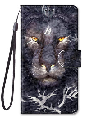 卷发狮头适用iPhone11pro/xsmax苹果xr/se2翻盖手机壳6s皮套7G/8G