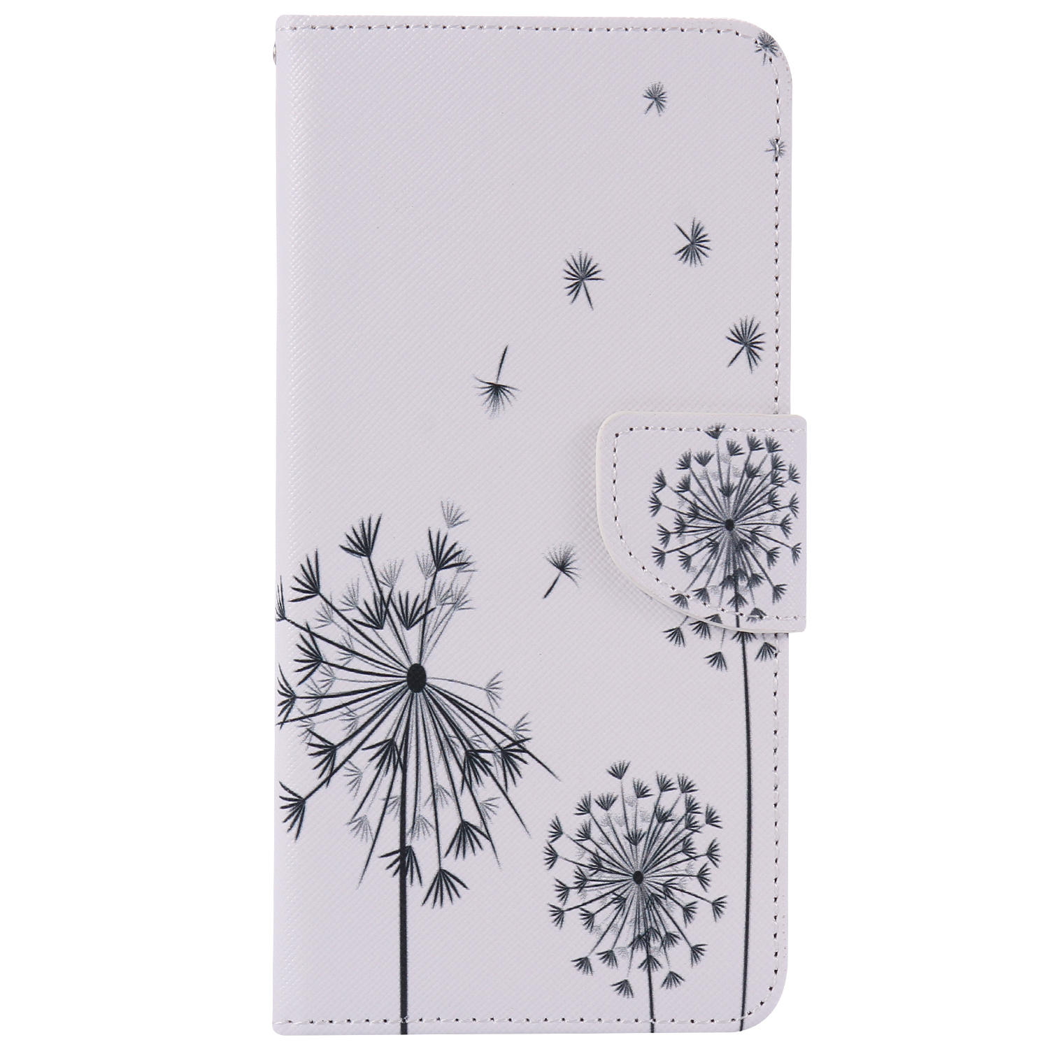 白蒲公英iPhone8plus翻盖手机壳苹果7彩绘全包防摔6s保护皮套5s女