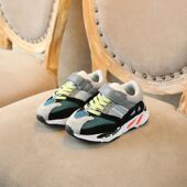 小中大童男孩老爹鞋 清仓儿童椰子700魔术贴运动鞋 男童女童休闲鞋