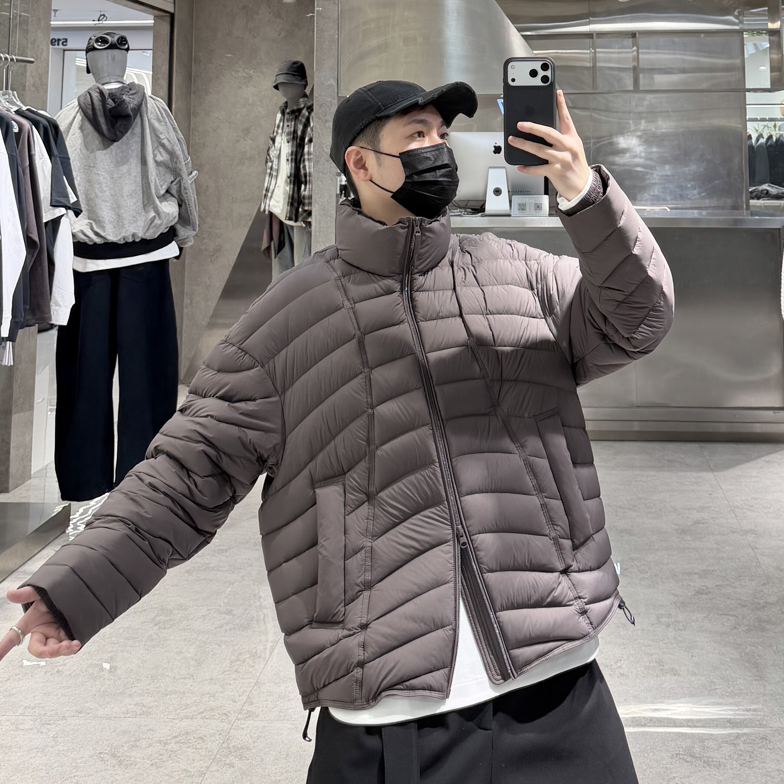 潮牌冬季立领羽绒服男韩版排骨结构轻薄宽松青年保暖情侣羽绒外套,男装,羽绒服,淘宝优惠券,粉丝福利购,淘宝优惠卷
