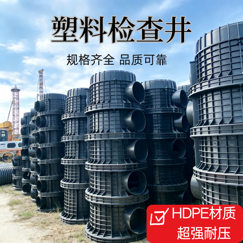 HDPE塑料成品检查井雨水井污水井流槽井沉泥井直通井三通井弯头井
