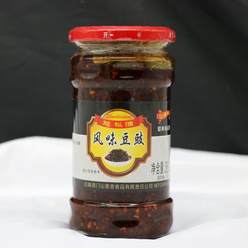 云南易门特产 浦贝山里香鸡枞油风味油豆豉360克  下饭菜