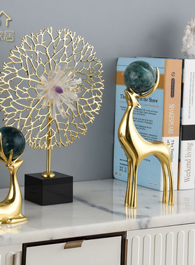 黄铜蒲公英乔迁新居招财工艺摆件
