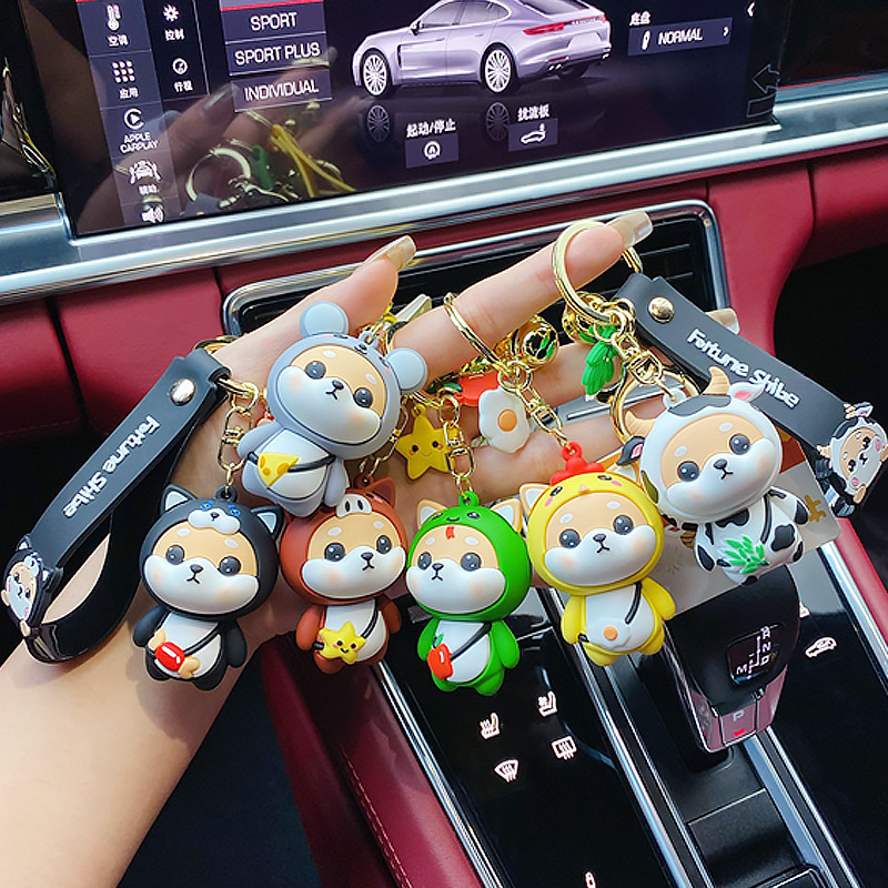 正版小财柴十二生肖柴小龙钥匙扣