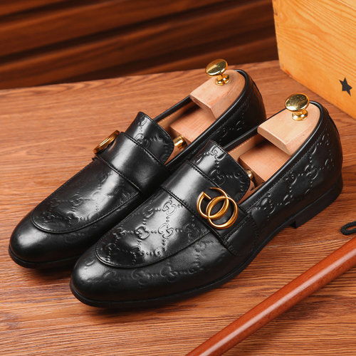 乐福鞋男士商务潮流一脚蹬皮鞋