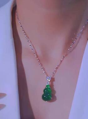 竹曜新中式如意钛钢饰品葫芦项链女气质百搭小众时尚钛钢饰品a4