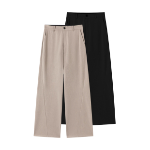 春夏646版 男女均可cleanfit老钱 型通勤弯刀结构立体剪裁休闲西裤