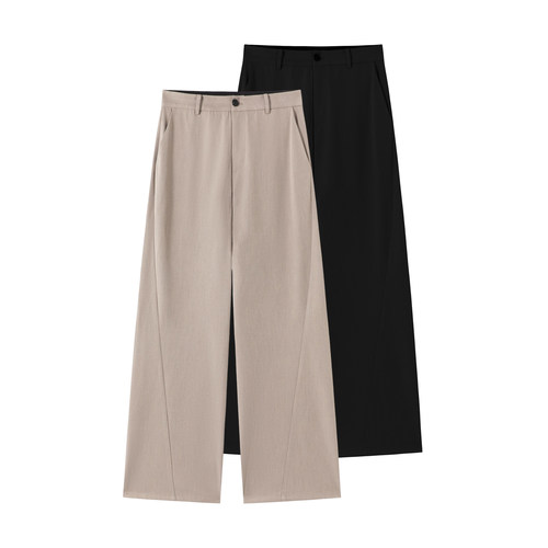 ANYWEAR通勤646版型弯刀结构立体剪裁休闲西裤男女夏cleanfit老钱