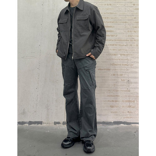 斜口袋宽松伞兵工装裤ANYWEAR