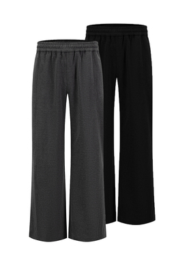 ANYWEARSTU 三片袖线条结构裁剪毛呢卫裤内抽绳仿羊毛bg休闲卫裤