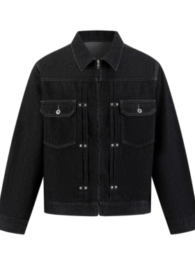 复古原牛短款type2铆钉牛仔夹克中性外套秋冬ANYWEAR
