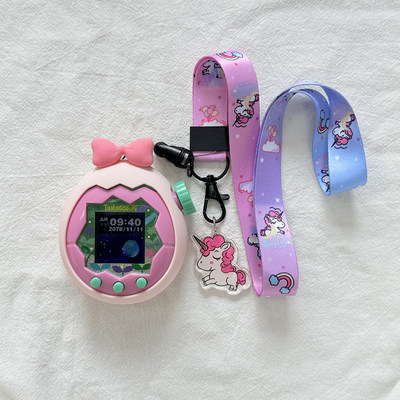 适用欢乐保护套园拓麻歌子tamagotchi硅胶防摔挂链可爱保护壳扣女