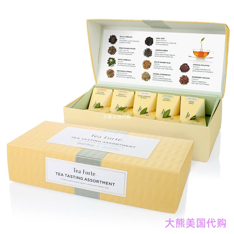 Tea Forte Presentation Box Sampler with 20 Tea Infusers