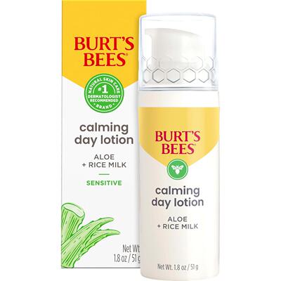 Burt's Bees Calming Day Face Lotion, Aloe + Rice Milk
