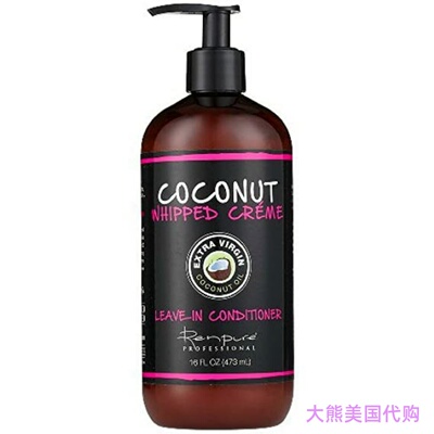 Renpure Coconut Whipped Creme Leave-In Conditioner, 16 Ounce