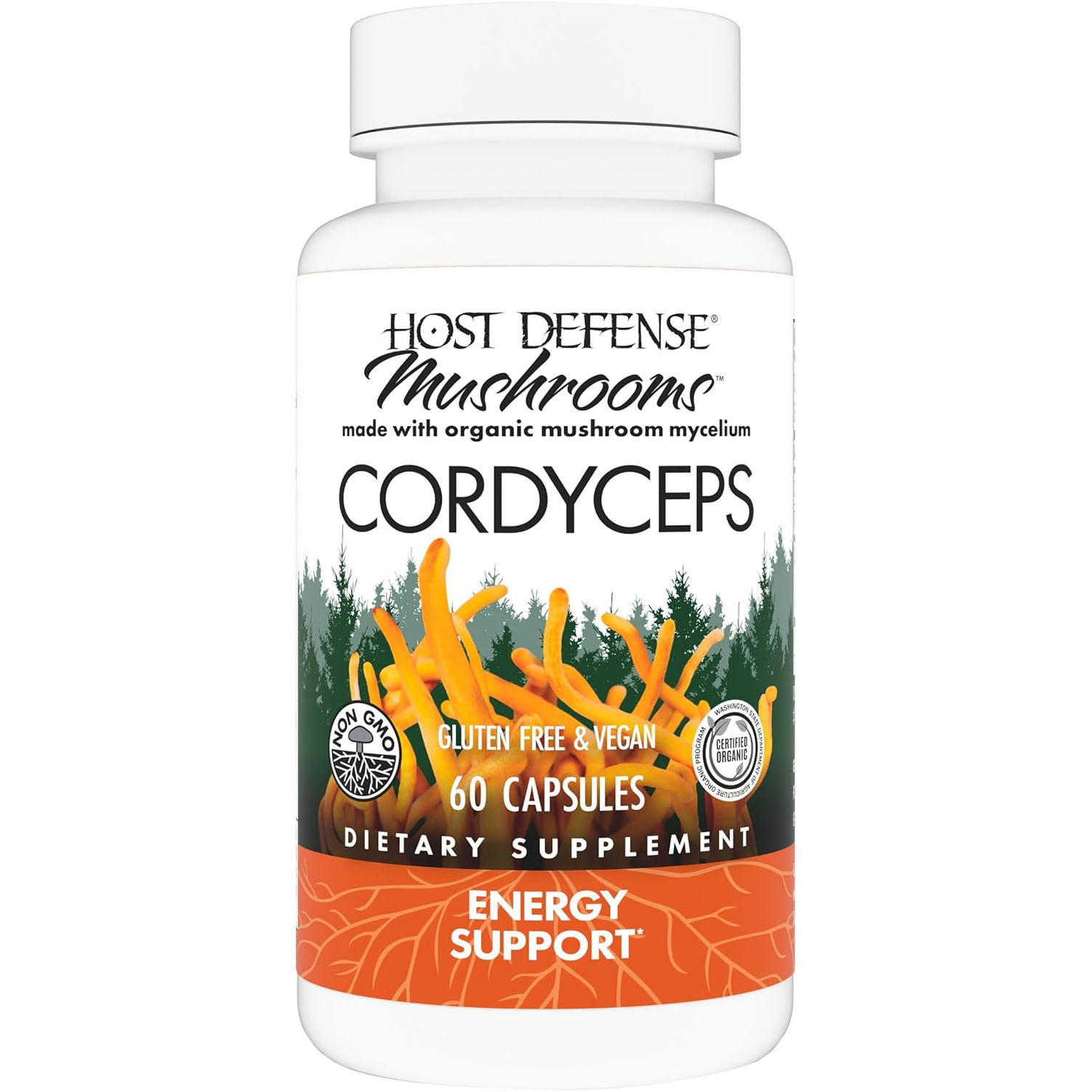 Host Defense Cordyceps Capsules - Immune & Energy Support图片