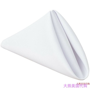 White Solid Washable Gee Dinner Moda Polyester Napkin