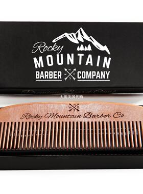 Rocky Mountain Barber Company Wood Hair Comb Brush for Beard