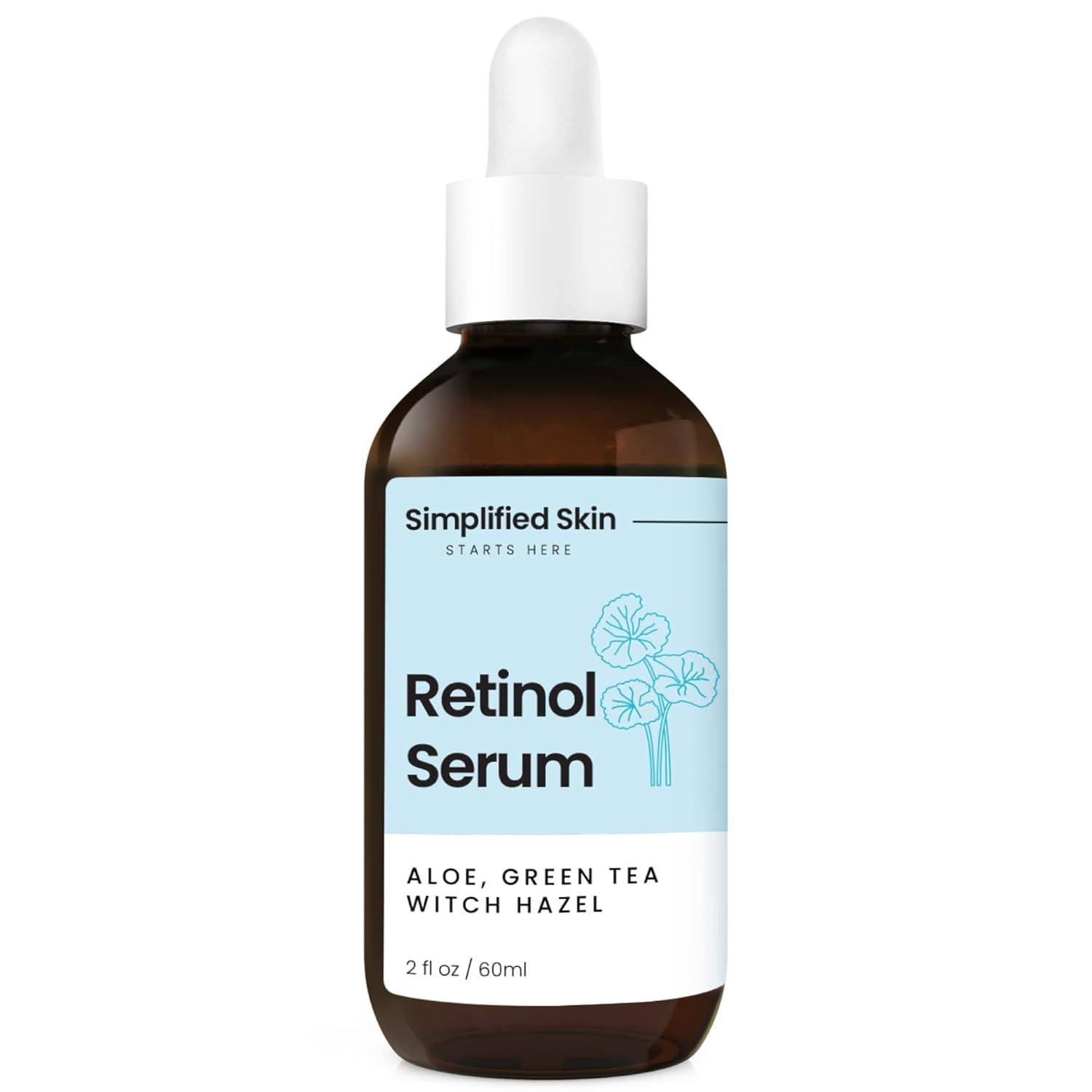 Simplified Skin Retinol Serum, Aloe, Green Tea, Witch Hazel