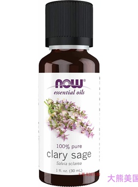NOW Essential Oils, Clary Sage Oil 鼠尾草精油 30ml