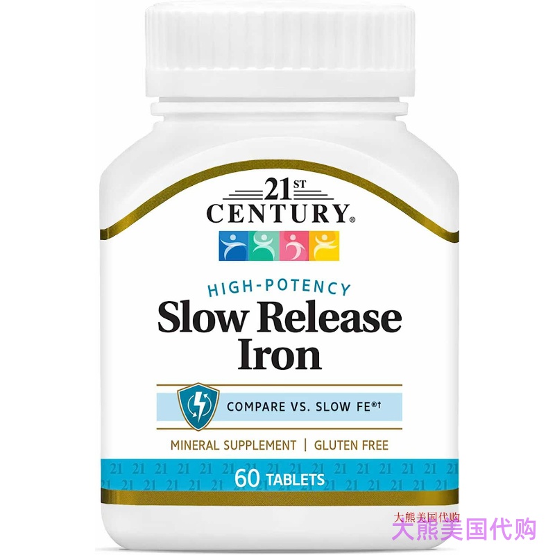 21st Century Slow Release Iron Tablets, 60 Tablets