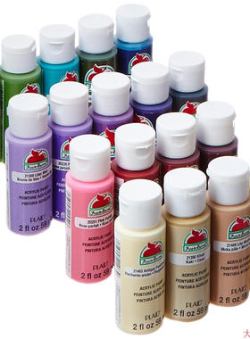 Apple Barrel Acrylic Paint Set, 18 Piece (2 Ounce)