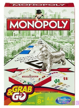 Monopoly Grab and Go Game (Travel Size) by Hasbro