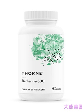 Thorne Research Berberine-500, Botanical Compound, 60 Caps