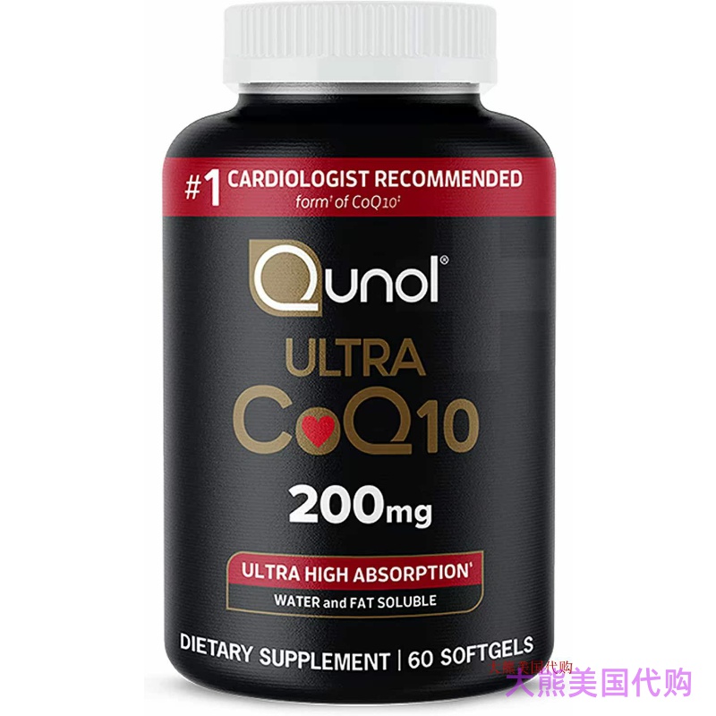 Qunol Ultra CoQ10, 200mg, Ultra High Absorption, 60 softgels