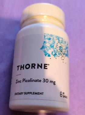 Thorne Research Zinc Picolinate 30mg, 180capsules 比啶甲酸锌