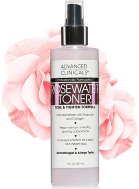 Advanced Clinicals Collagen + Rosewater Facial Mist Toner